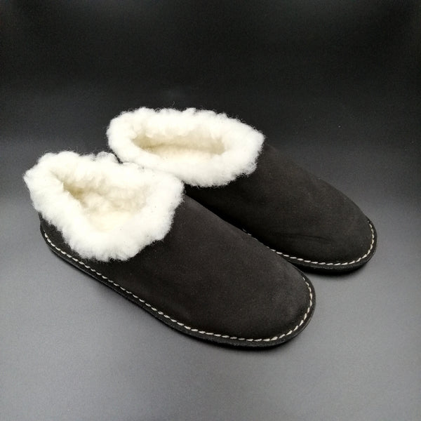 Suede Woolen Slippers - SC21-SSLP09-02 - Size 9